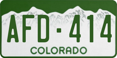 CO license plate AFD414