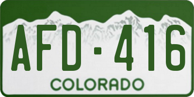 CO license plate AFD416