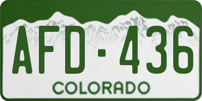 CO license plate AFD436