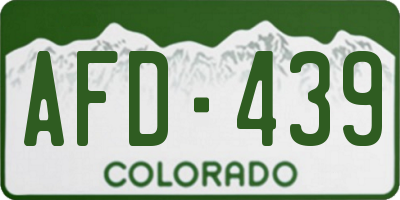CO license plate AFD439