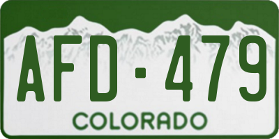CO license plate AFD479
