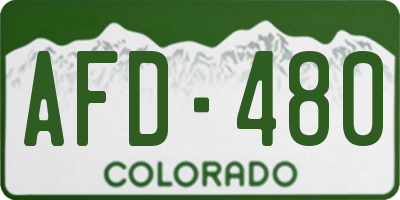 CO license plate AFD480