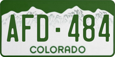 CO license plate AFD484