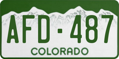 CO license plate AFD487