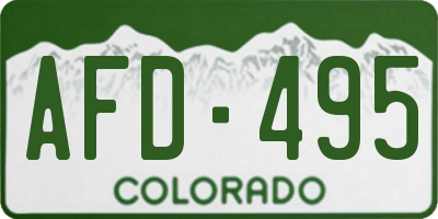 CO license plate AFD495