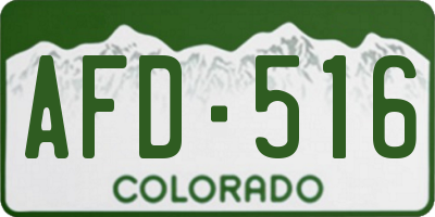 CO license plate AFD516
