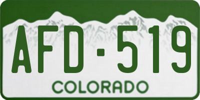 CO license plate AFD519