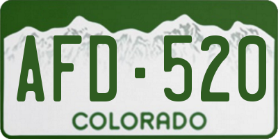 CO license plate AFD520