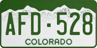 CO license plate AFD528
