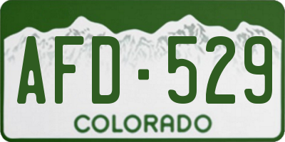 CO license plate AFD529