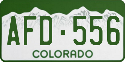 CO license plate AFD556
