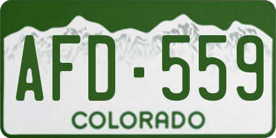 CO license plate AFD559