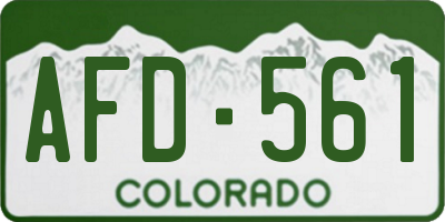 CO license plate AFD561