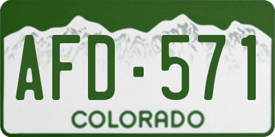 CO license plate AFD571