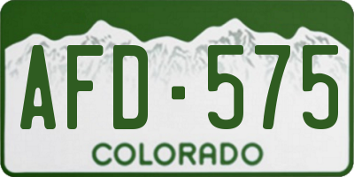 CO license plate AFD575