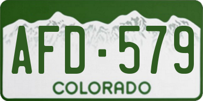 CO license plate AFD579
