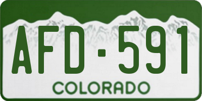 CO license plate AFD591