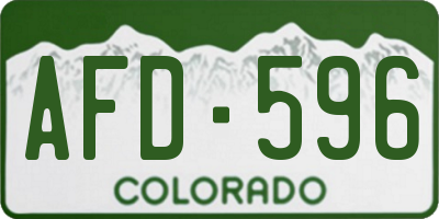 CO license plate AFD596