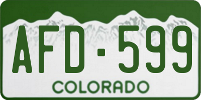 CO license plate AFD599