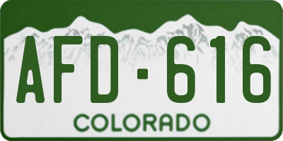 CO license plate AFD616