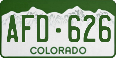 CO license plate AFD626