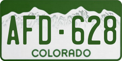 CO license plate AFD628