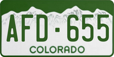 CO license plate AFD655