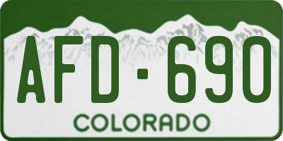 CO license plate AFD690