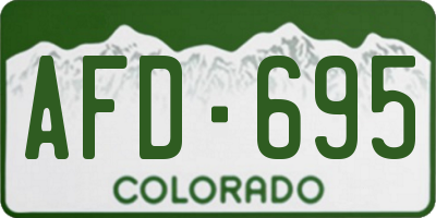 CO license plate AFD695