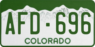 CO license plate AFD696