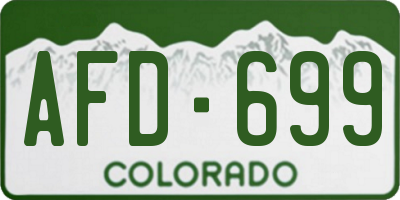 CO license plate AFD699