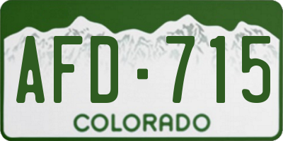 CO license plate AFD715