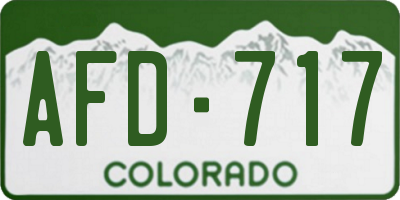CO license plate AFD717