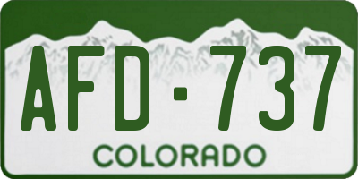 CO license plate AFD737