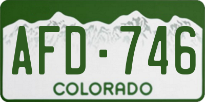 CO license plate AFD746