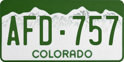 CO license plate AFD757