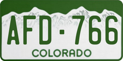 CO license plate AFD766