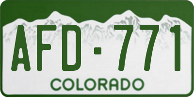 CO license plate AFD771