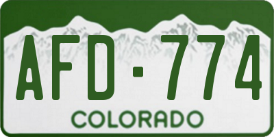 CO license plate AFD774