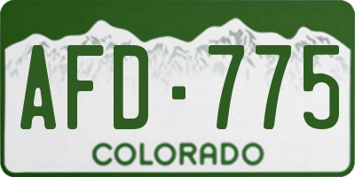 CO license plate AFD775