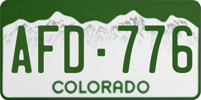 CO license plate AFD776
