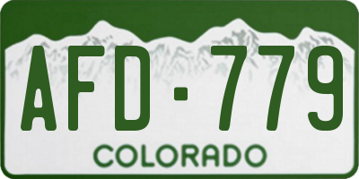 CO license plate AFD779