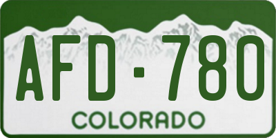 CO license plate AFD780