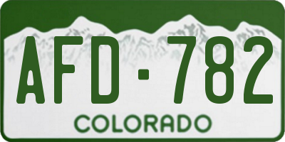 CO license plate AFD782