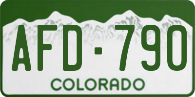 CO license plate AFD790
