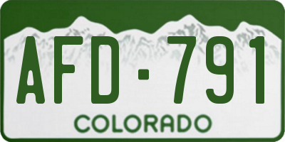 CO license plate AFD791
