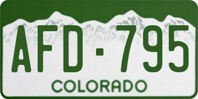 CO license plate AFD795