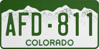 CO license plate AFD811