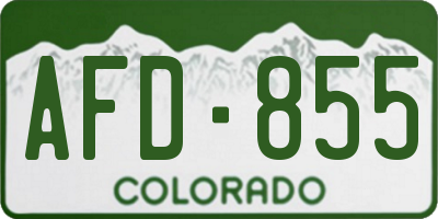 CO license plate AFD855