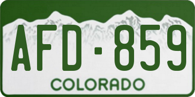 CO license plate AFD859